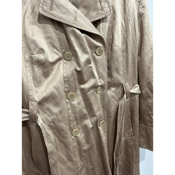 INC International Concepts Womens Double-Breasted Trench Coat Size 2X - Picture 4 of 8